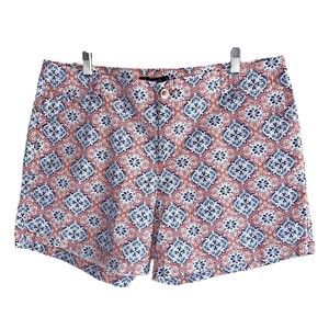 Lee Mid Rise Chino Shorts Plus Size 18 Floral Print Cotton Stretch Multicolor